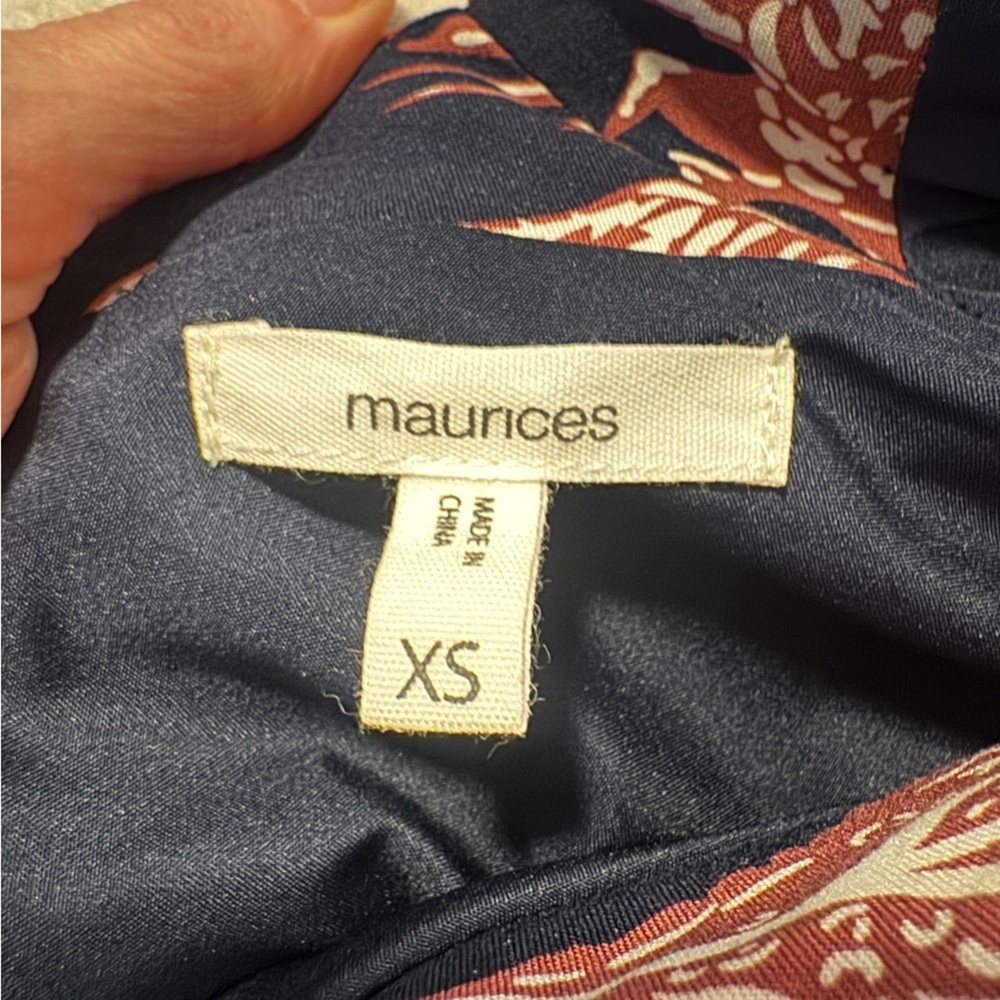 Maurices Navy Blue and Pink Floral Maxi Dress - Picture 4 of 8